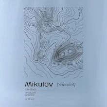 Mikulov - vrstevnice v obdĺžniku