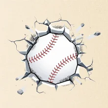 Baseball lopta v triku