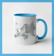 Mapa Európy - srdce v Ukrajine