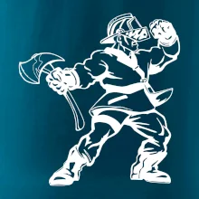 Hasič stojaci - nápis hasiči - Veľký nápis na chrbte