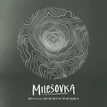 Milešovka - vrstevnice v kruhu
