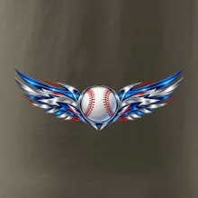 Baseballový míček s kovovými křídly