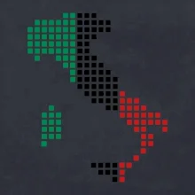 Taliansko obrys vlajka