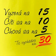 Vyzerá, cíti sa, chová sa - 30 rokov