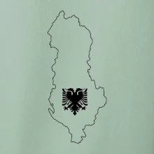 Albánsko obrys mapa