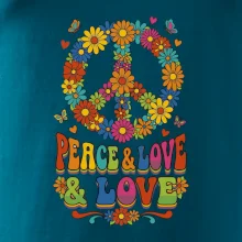 Peace and love - na výšku s květy