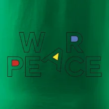 War, peace - farebný nápis