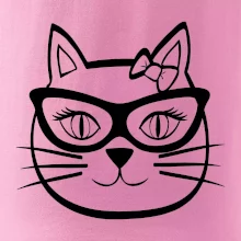 Mačacie dievča s okuliarmi