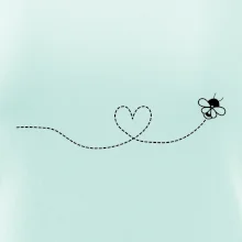 Dráha letu včely - srdce