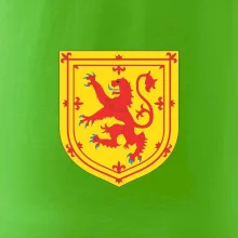 Škótsky lev na hrudi