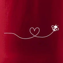 Dráha letu včely - srdce Dráha letu včely - srdce