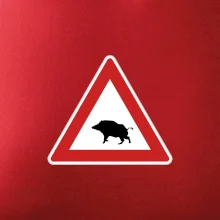 Dopravná značka - Pozor diviak