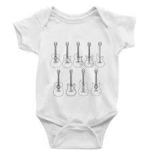 Typy gitár čiernej kresby