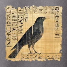 Egyptské hieroglyfy vták