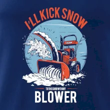 Kick snow blower