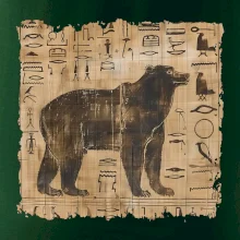 Egyptské hieroglyfy medveď
