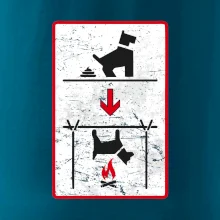 Tričko pre odporcov sraní na chodníku