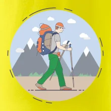 Farebný párový motív na hory