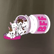 Bullterrier Friends Forever ružové (Pecka design)