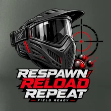 Paintballová maska – Respawn, Reload, Repeat