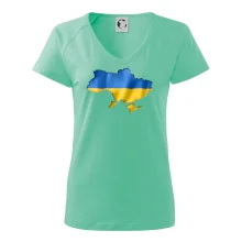 Ukrajina vlajka mapa