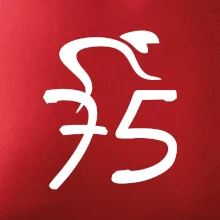 Cyklista oslavuje sedemdesiatpäťpäťky (75)