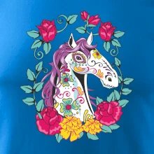 Kôň farebný s kvetinami