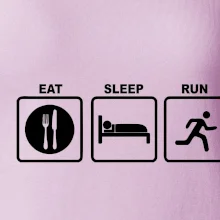 Eat sleep run štvorce