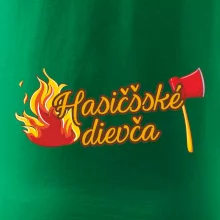 Hasičšské dievča oheň a sekera