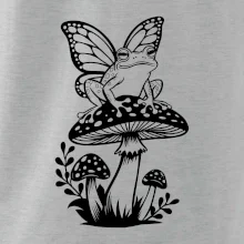 Goblincore čierna huba so žabou