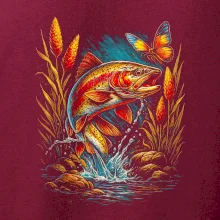 Obrázok pstruh a motýľ