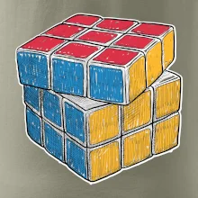 Rubikova kocka kreslená