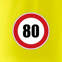 Dopravná značka - obmedzenie rýchlosti 80