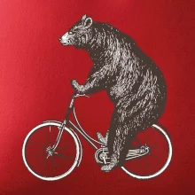 Medveď na bicykli