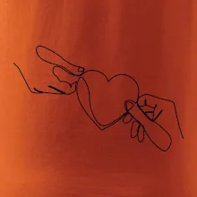 Dve ruky a srdce jedným ťahom