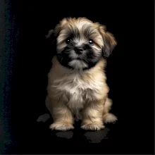 Lhasa Apso šteňa čierna fotka