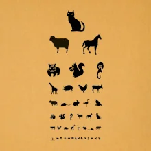 Očný test zvieratká Očný test zvieratká