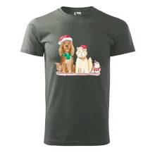 Veselé vianoce - pes, škrečok a mačka