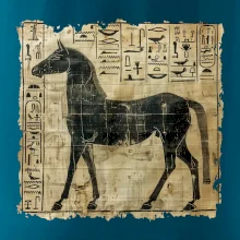 Egyptské hieroglyfy kôň