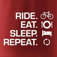 Ride Eat Sleep Repeat bicykel