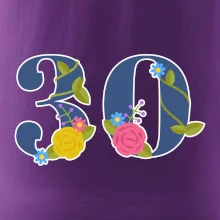 Kvetinové číslo kreslené - 30