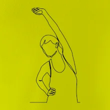 Preťahujúca sa žena jedným ťahom