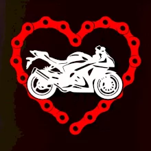 Moto srdce reťaz - cestná