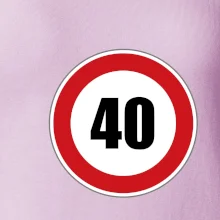 Dopravná značka - obmedzenie rýchlosti 40