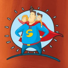 Táta superman - dievča a chlapec