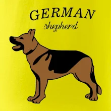 Nemecký ovčiak - hnedý s nápisom