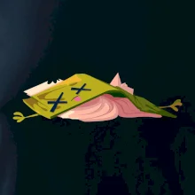 Kreslená kniha unavená