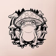 Goblincore čierna hubožaba