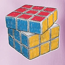 Rubikova kocka kreslená