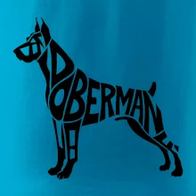 Doberman - nápis v tele